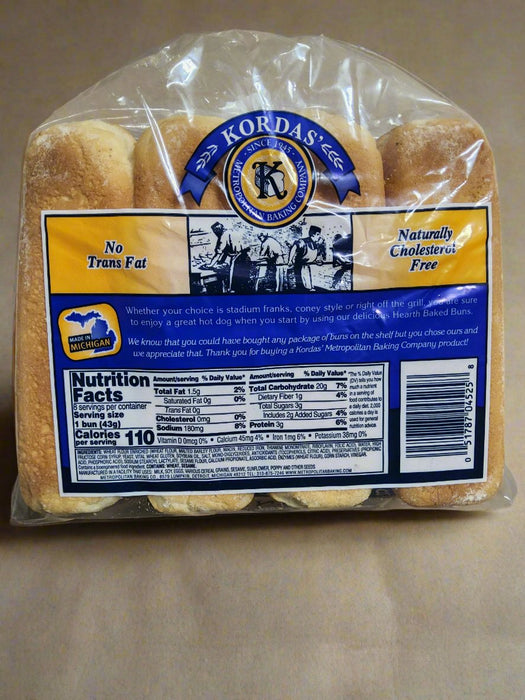 Metropolitan Hot-Dog Bun 8ct. Hot Dog Bun Metropolitan Baking Company   