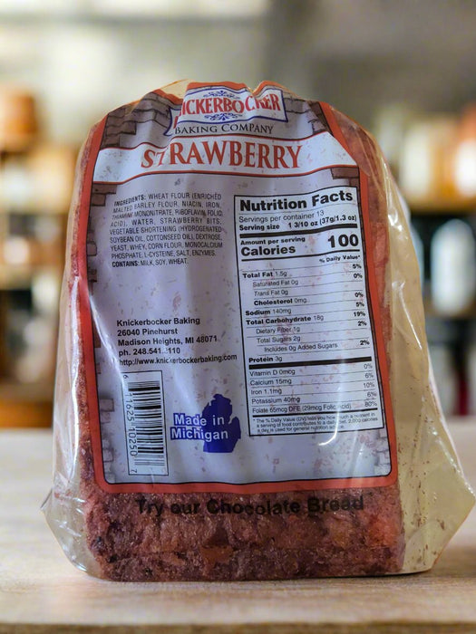 Knickerbocker Bakery Strawberry Bread 14.oz. Strawberry Bread Knickerbocker Bakery