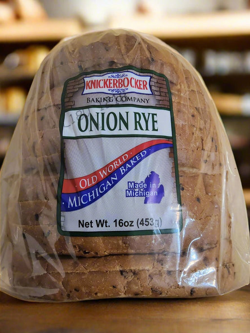 Knickerbocker Bakery Onion Rye Bread 16oz. The Sumerian Bread Shop