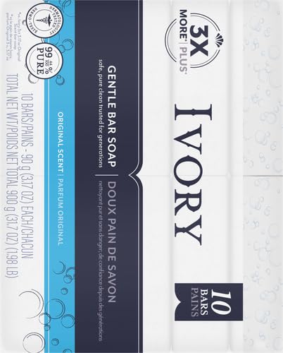 Ivory Bar Original Bath Bar, Family Pack, 3.1 Ounce Bars (10 Bars) Beauty Ivory   