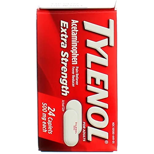 Tylenol Extra Strength Pain Reliever Fever Reducer 24 Caplets Drugstore Tylenol   