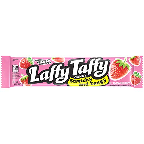 Laffy Taffy Stretchy & Tangy Strawberry, 1.5 Ounce - 24 Count (Pack of 1) (12124993) Grocery Laffy Taffy   