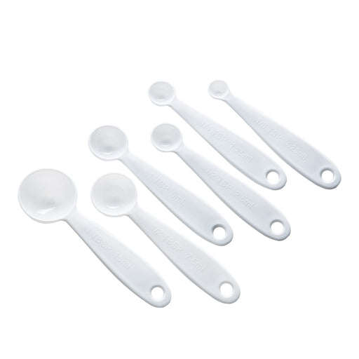 Chef Craft Select Measuring Spoon Set, 6 Piece Set, White Kitchen Chef Craft   