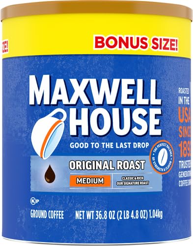 Maxwell House The Original Roast Medium Roast Ground Coffee Bonus Size (36.8 oz Canister) Grocery MAXWELL HOUSE   