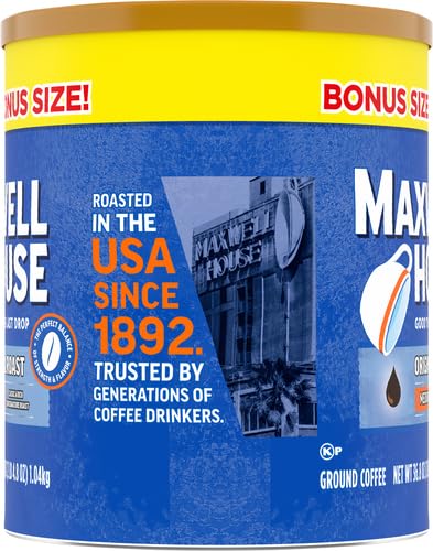 Maxwell House The Original Roast Medium Roast Ground Coffee Bonus Size (36.8 oz Canister) Grocery MAXWELL HOUSE   