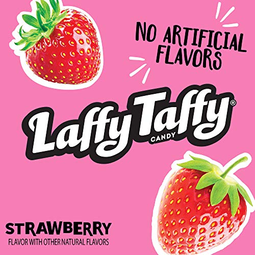 Laffy Taffy Stretchy & Tangy Strawberry, 1.5 Ounce - 24 Count (Pack of 1) (12124993) Grocery Laffy Taffy   