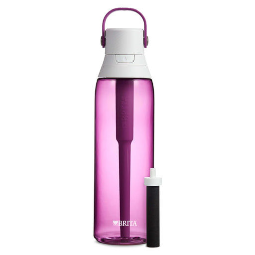 Brita Hard-Sided Plastic Premium Filtering Water Bottle, BPA-Free, Replaces 300 Plastic Water Bottles, Filter Lasts 2 Months or 40 Gallons, Includes 1 Filter, Kitchen Accessories, Orchid - 26 oz. Kitchen Brita   