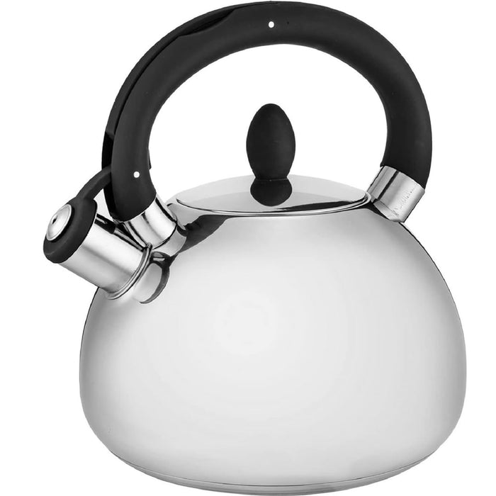 Hamilton Beach Tea Kettle Stainless Steel 3L Whistling with Soft Touch Handle, Stovetop Tea and Water Boilers, Teakettle for Kitchen - Silver Kitchen Hamilton Beach   