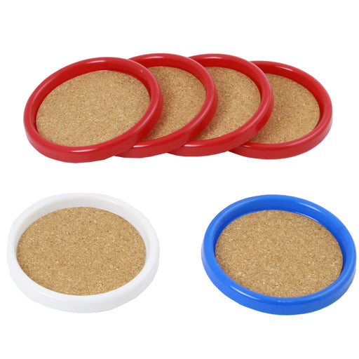 Chef Craft Basic Cork Coasters with Plastic Frame, 4 inches in diameter 4 piece set, Color May Vary Home Chef Craft   