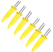 Chef Craft Classic Plastic Jumbo Corn Holders, 3 Pairs 6 Piece Set, Yellow Kitchen Chef Craft   