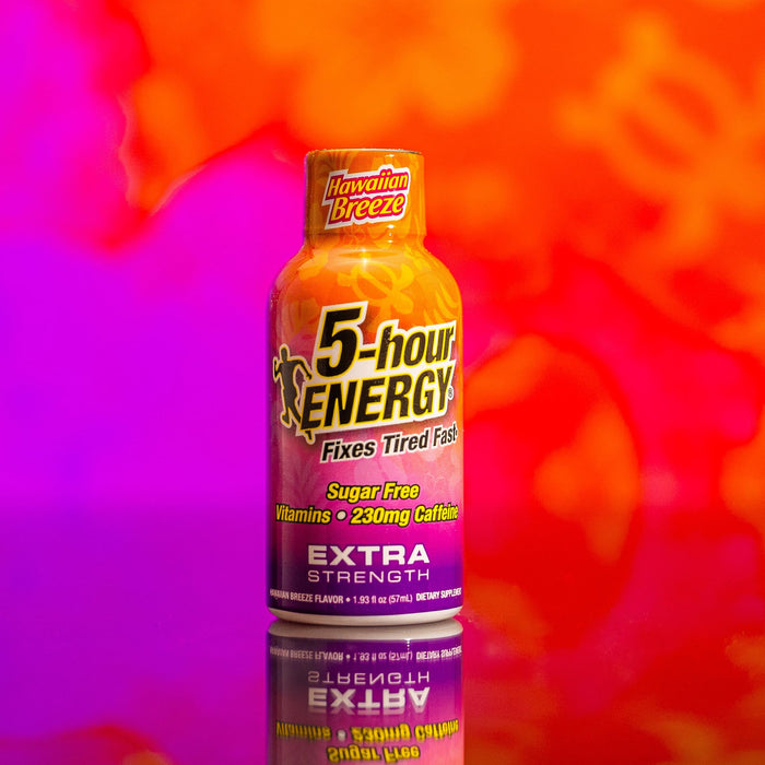 5-hour ENERGY Extra Strength Energy Shot | Hawaiian Breeze Flavor | 1.93 oz. | 24 Count | Sugar-Free & Zero Calories | B-Vitamins & Amino Acids | 230mg Caffeinated Energy Shot | Dietary Supplement Grocery 5-hour ENERGY   