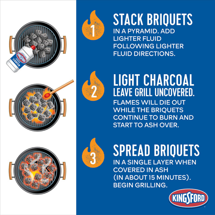 Kingsford Charcoal Briquettes with Signature Mesquite, 8 Pounds BBQ Charcoal Briquettes Kingsford   