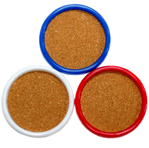 Chef Craft Basic Cork Coasters with Plastic Frame, 4 inches in diameter 4 piece set, Color May Vary Home Chef Craft   