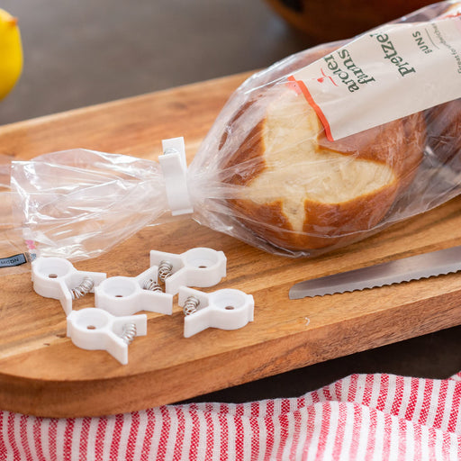 Chef Craft Select Plastic Bread and Bagel Clip, 6 Piece Set, White Home Chef Craft   