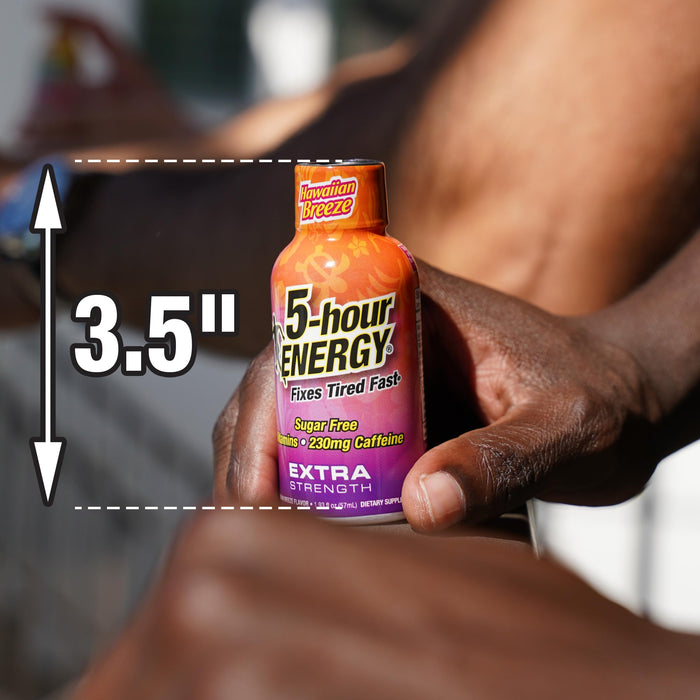 5-hour ENERGY Extra Strength Energy Shot | Hawaiian Breeze Flavor | 1.93 oz. | 24 Count | Sugar-Free & Zero Calories | B-Vitamins & Amino Acids | 230mg Caffeinated Energy Shot | Dietary Supplement Grocery 5-hour ENERGY   