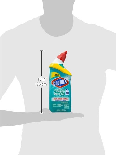 Clorox Toilet Bowl Cleaner, Clinging Bleach Gel, Cool Wave Scent, 24 Ounces Drugstore Clorox   