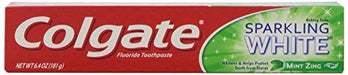 Colgate Sparkling White Baking Soda Anticavity Fluoride Toothpaste, Mint Zing 6 oz Beauty Colgate   