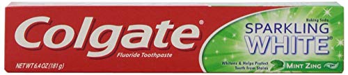 Colgate Sparkling White Baking Soda Anticavity Fluoride Toothpaste, Mint Zing 6 oz Beauty Colgate   