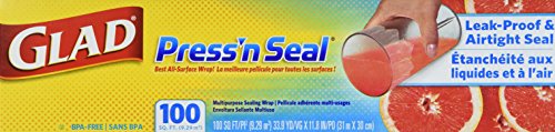 Glad Sealable Plastic Wrap Press'n Seal with Griptex, 100 sq ft 33.8YD x 11.8IN (Packaging May vary) Drugstore Glad   