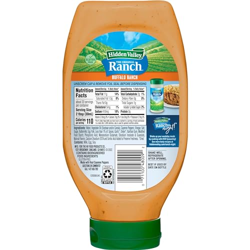 Hidden Valley Buffalo Ranch Topping and Dressing, 20 Fluid Ounce Bottle, Pack May Vary Grocery Hidden Valley   