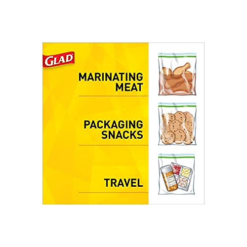 Glad Zipper Food Storage Plastic Bags - Quart - 50 Count ( Packaging may vary ) Grocery Glad   