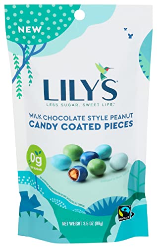 Lilys Chocolate Milk Chocolate Peanut Candy Coated Pieces, 3.5 OZ Grocery Lily's   