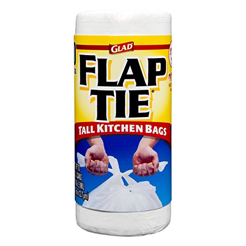 Glad Tall Kitchen Flaptie, White, 13 Gallon, 40 Count Drugstore Glad   