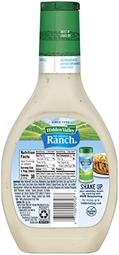 Hidden Valley Original Ranch Fat Free Salad Dressing & Topping, Gluten Free - 16 Ounce Bottle (Package May Vary) Grocery Hidden Valley   