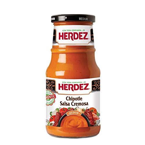 Herdez Authentic Mexican Medium Hot Sauces 15.7 Oz Gluten Free (Chipotle Salsa Cremosa, 2 Pack) Grocery Herdez   