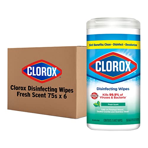 Clorox Disinfecting Wipes, Bleach Free Cleaning Wipes, Fresh, 75 Count (Package May Vary) Drugstore Clorox Disinfecting Wipes   