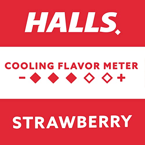 HALLS Relief Strawberry Cough Drops, 20 Sticks of 9 Drops (180 Total Drops) Grocery Halls   