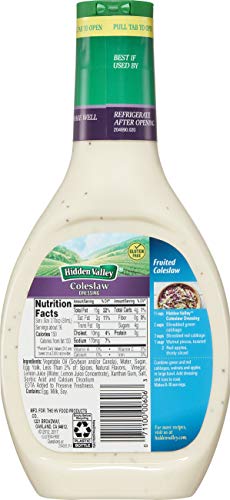 Hidden Valley Coleslaw Salad Dressing & Topping, Gluten Free -16 Ounce Bottle (Package May Vary) Grocery Hidden Valley   