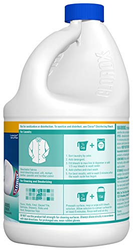 Clorox Splash-Less Liquid Bleach, Clean Linen - 77 Oz Bottle Grocery Clorox   