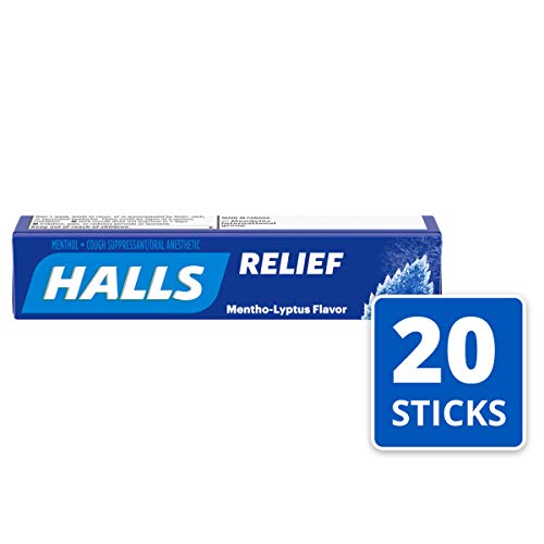 HALLS Relief Mentho-Lyptus Cough Drops, 20 Packs of 9 Drops (180 Total Drops) Grocery Halls   