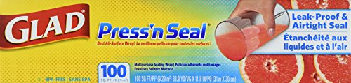 Glad Sealable Plastic Wrap Press'n Seal with Griptex, 100 sq ft 33.8YD x 11.8IN (Packaging May vary) Drugstore Glad   