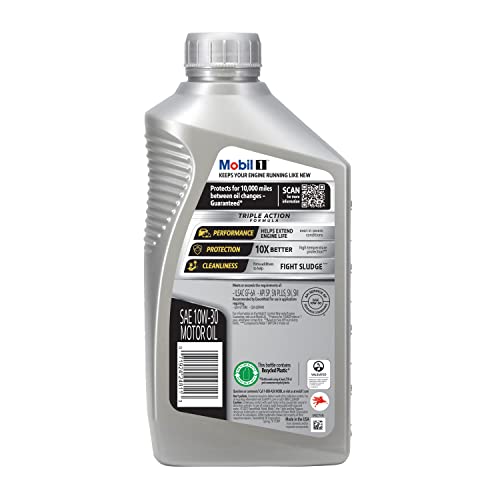 Mobil 1 Advanced Full Synthetic Motor Oil 10W-30, 1 Quart (Pack of 6) Automotive Parts and Accessories Mobil 1   