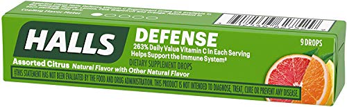 HALLS Defense Assorted Citrus Vitamin C Drops, 20 Sticks of 9 Drops (180 Total Drops) Drugstore Halls   