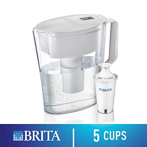 Brita SOHO White 5 cup Water Pitcher, 11.1 x 9.5 x 4.6", White Kitchen Brita   