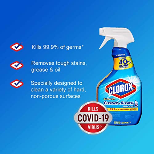 Clorox Clean-Up All Purpose Cleaner Spray Bottle with Bleach, Fresh Scent, 32 Fl Oz Drugstore Clorox   