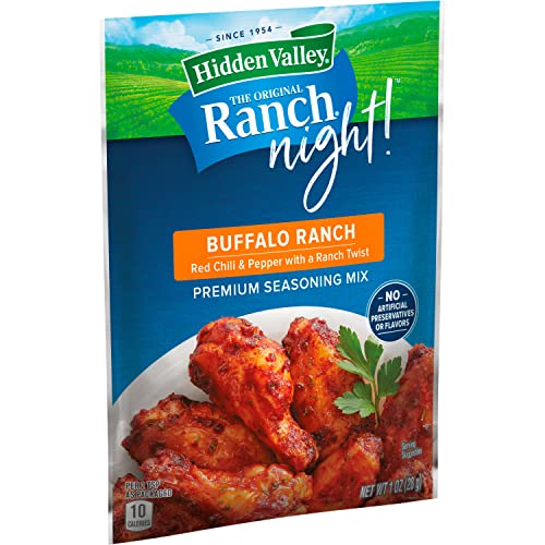 Hidden Valley Ranch Night! Buffalo Ranch Premium Seasoning Mix, Red Chili and Pepper with a Ranch Twist, 1 Packet, Packaging May Vary Grocery Hidden Valley   