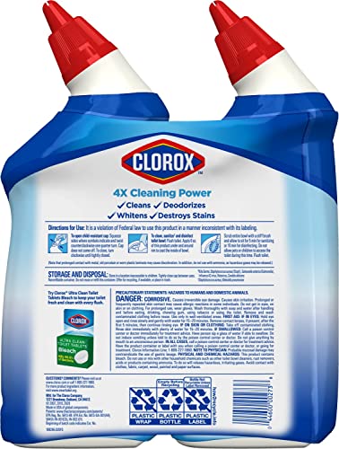 Clorox Toilet Bowl Cleaner, Rain Clean, 24 Ounces, 2 Pack Drugstore Clorox   