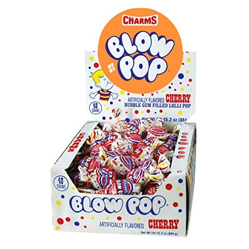 Charms Blow Pops, Flavor, Cherry, 48 Count (Pack of 1) Grocery Charms   