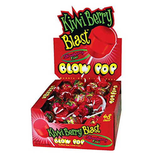 Charms Blow Pops, Kiwi Berry Blast Flavor, 48-Count Bag Grocery Charms   