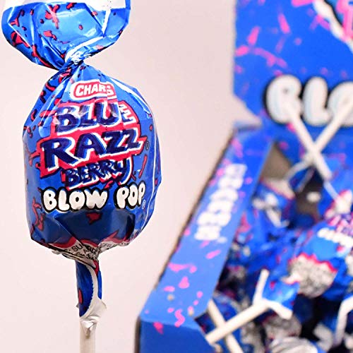 Charms Blow Pops Blue Razz Berry Flavor, 48 Count (Pack of 1) Grocery Charms   