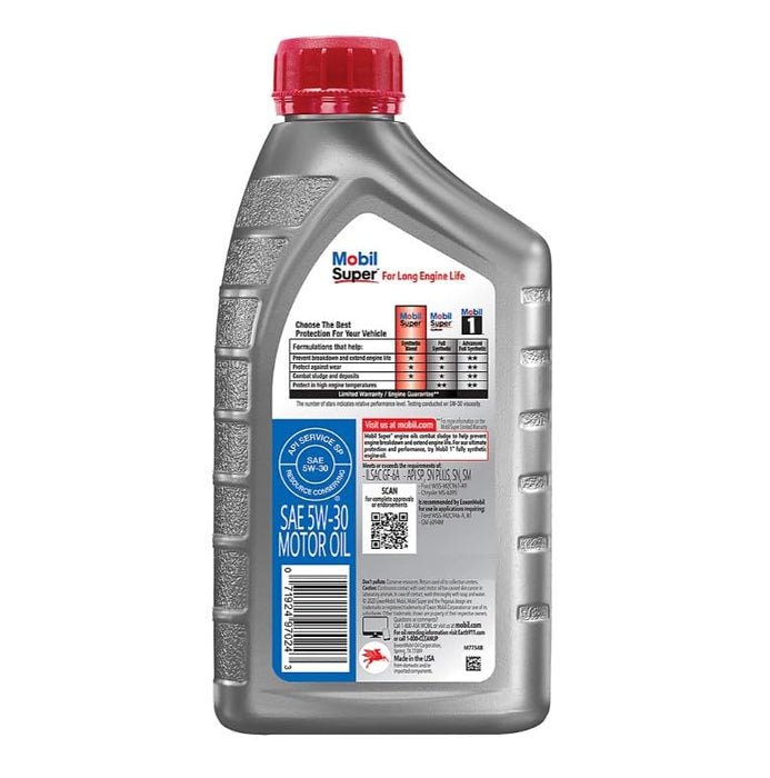 Mobil Super 5W30 Motor Oil, 1 Quart - 6 per case.6 Automotive Parts and Accessories Mobil 1   