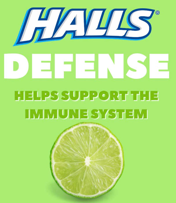 Halls Lime Fresh Flavor Cough Drops - with Menthol - 180 Drops (20 Sticks of 9 Drops) Drugstore Halls   