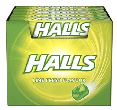 Halls Lime Fresh Flavor Cough Drops - with Menthol - 180 Drops (20 Sticks of 9 Drops) Drugstore Halls   