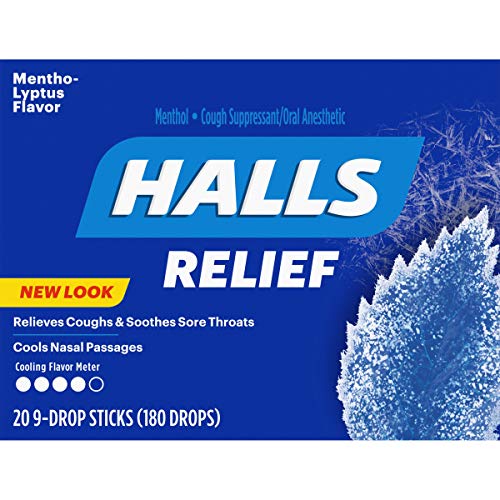 HALLS Relief Mentho-Lyptus Cough Drops, 20 Packs of 9 Drops (180 Total Drops) Grocery Halls   