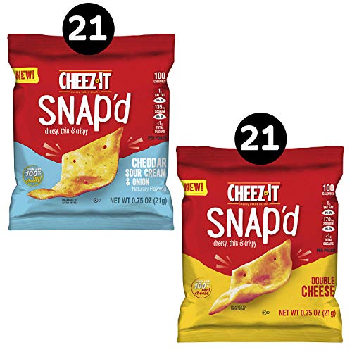 Cheeze-It Snap'd Cheesy Baked Snacks Multipack 42Count 0.75 Oz Net Wt 31.5 Oz Grocery Cheeze-It   