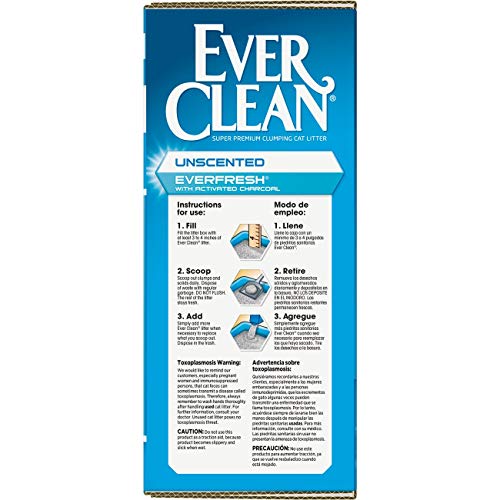 Ever Clean Ever Fresh Litter with Activated Charcoal Clumping Cat Litter, Unscented, 25 Pounds Pet Products Ever Clean   